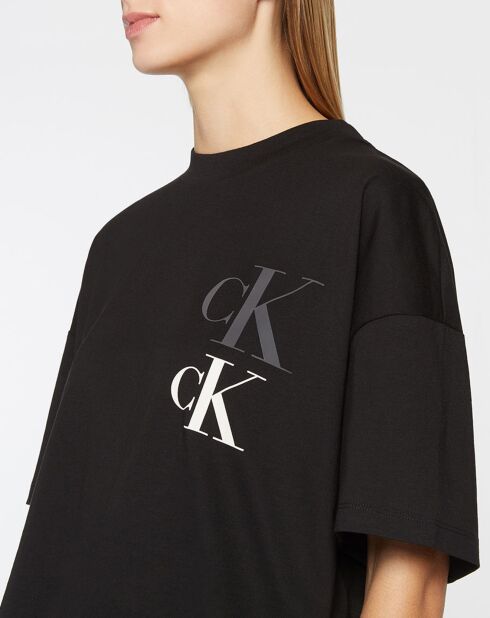 T-Shirt Double Logo Ck noir